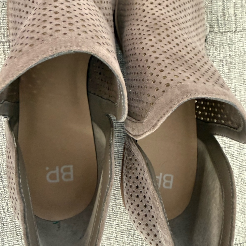 BP Taupe Perforated Ankle Booties - Picture 6 of 8